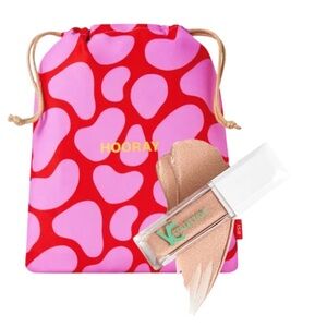 Bag + Highlighter Duo Red & Pink Hooray Drawstring Bag + YC Glazed Highlighter